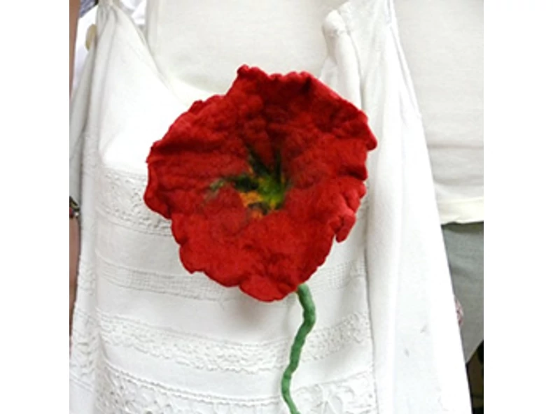 Poppy felting pas cu pas