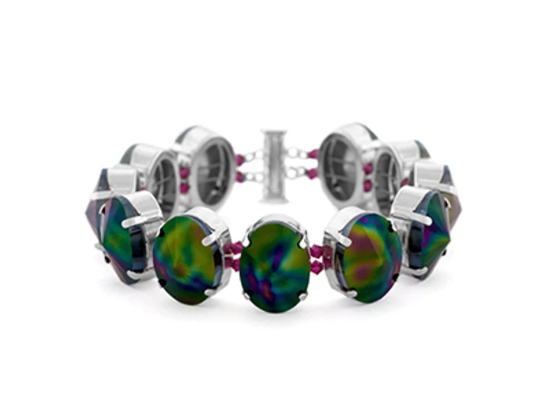 Ovális köves karkötő Swarovski kristályokból