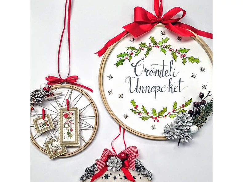 Decorațiuni de Crăciun din rama mea de broderie