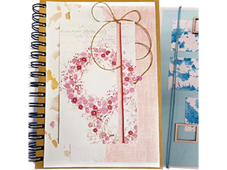 Decorarea unui caiet din papier-mâché cu hârtie de designer