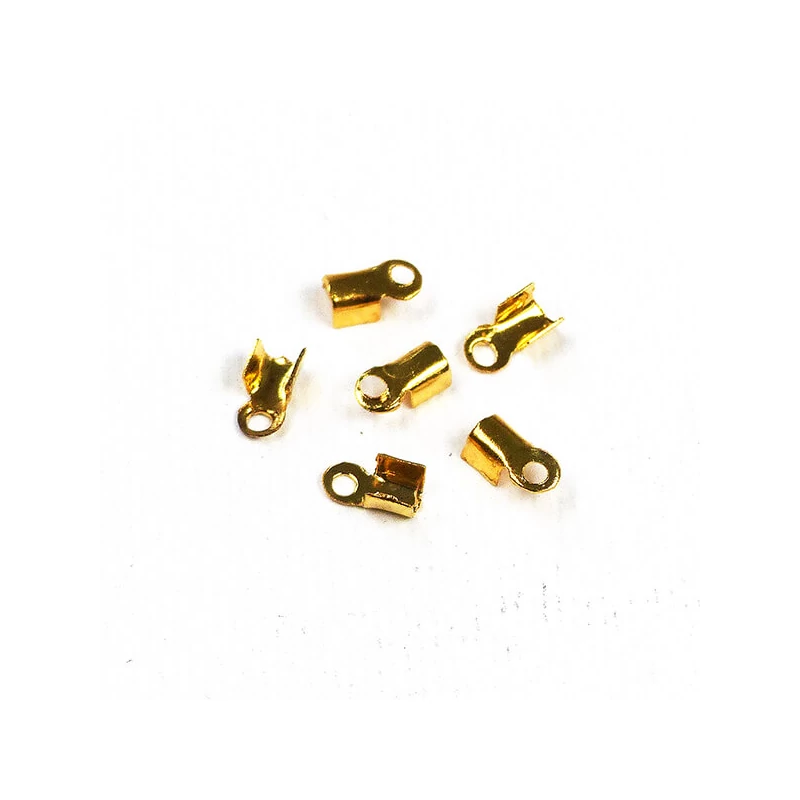 Sigil bandă de piele, pătrat - auriu, 3x6 mm
