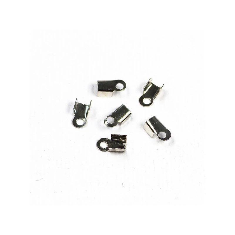 Sigil bandă de piele, pătrat - rodiu, 3x6 mm