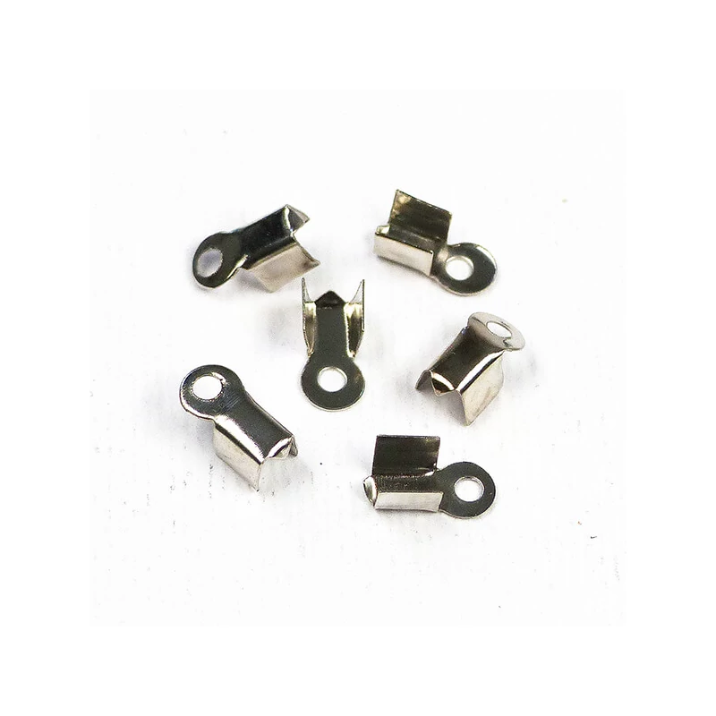 Sigil bandă de piele, pătrat - rodiu, 3x9 mm