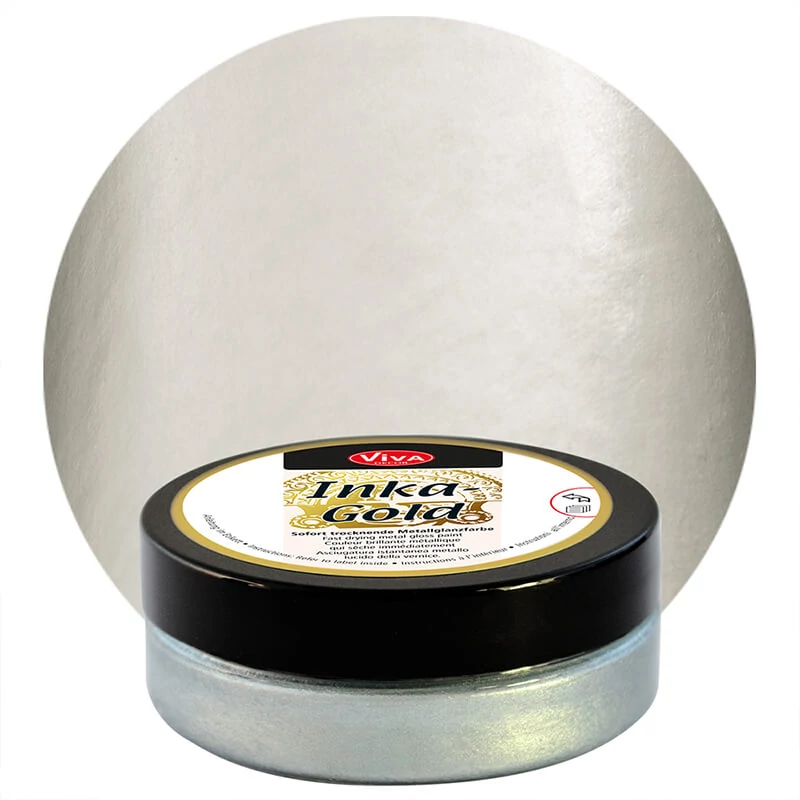 Pastă de vopsea metalizată Inka Gold , 50 g - silber