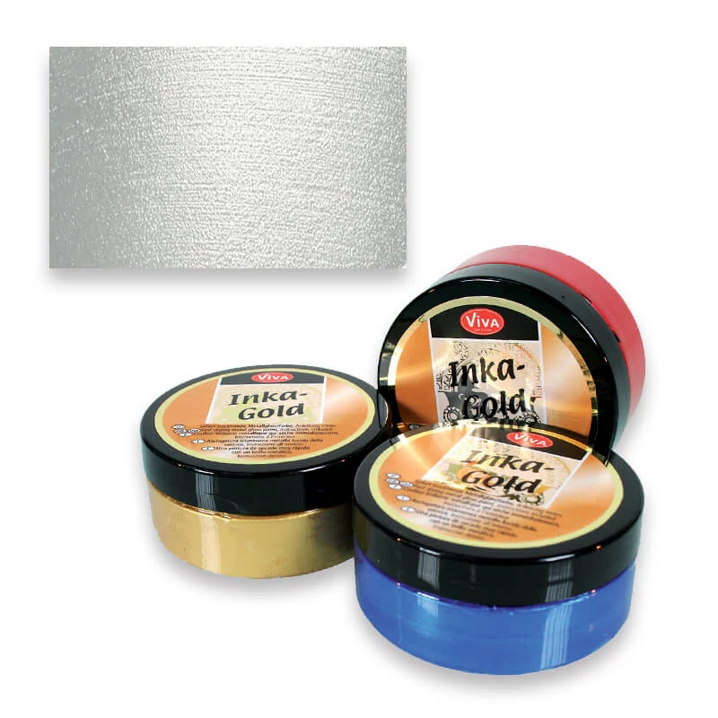 Pastă de vopsea metalizată Inka Gold , 50 g - silber