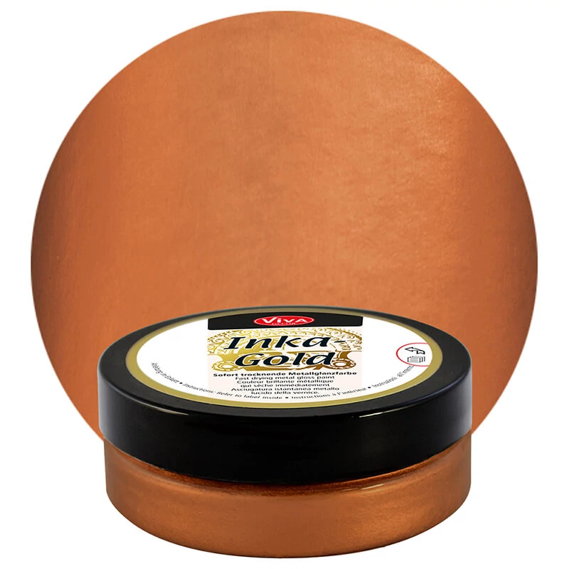 Pastă de vopsea metalizată Inka Gold, 50 g - kupfer