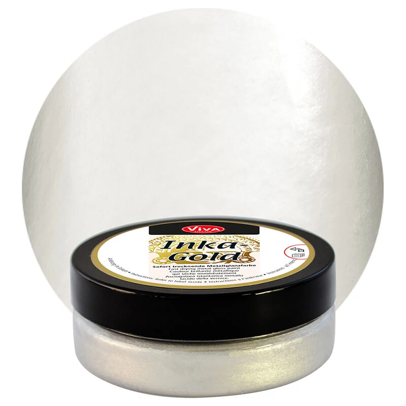 Pastă de vopsea metalizată Inka Gold , 50 g - platinum