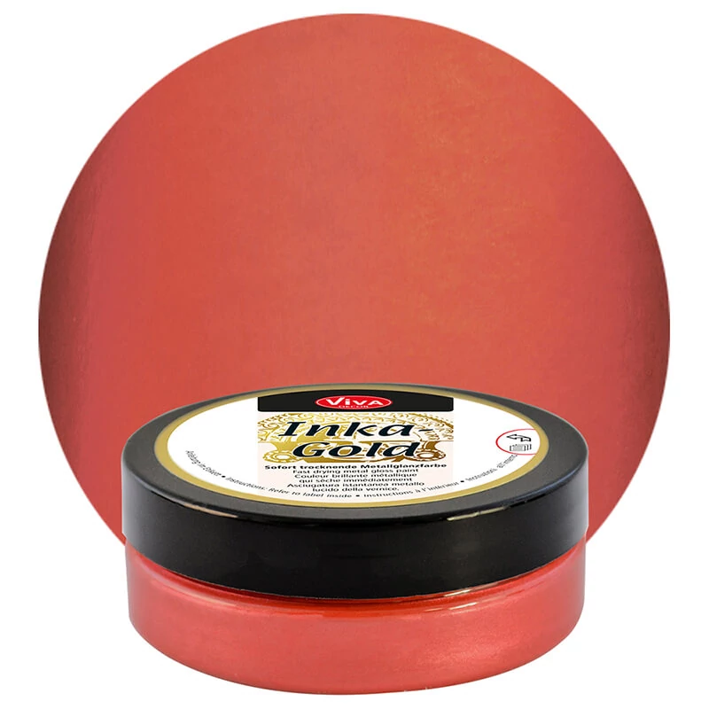 Pastă de vopsea metalizată Inka Gold, 50 g - lava rot