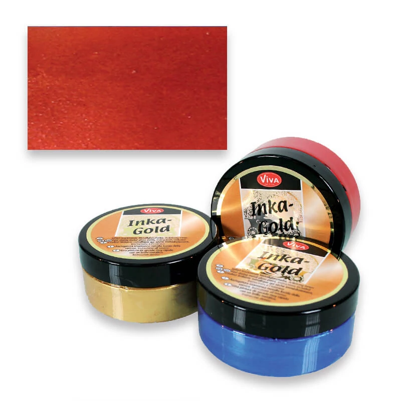 Pastă de vopsea metalizată Inka Gold, 50 g - lava rot