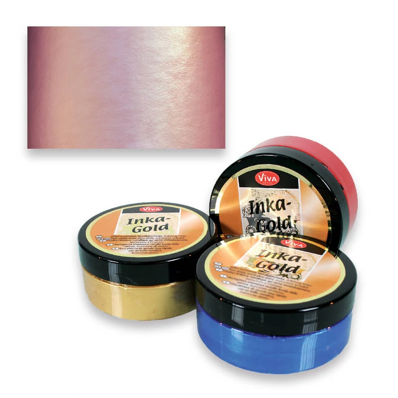 Pastă de vopsea metalizată Inka Gold , 50 g - rose quartz