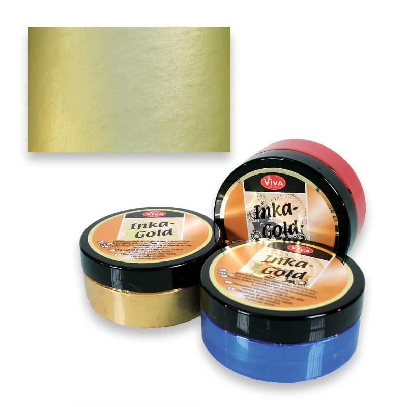 Pastă de vopsea metalizată Inka Gold , 50 g - mintgreen