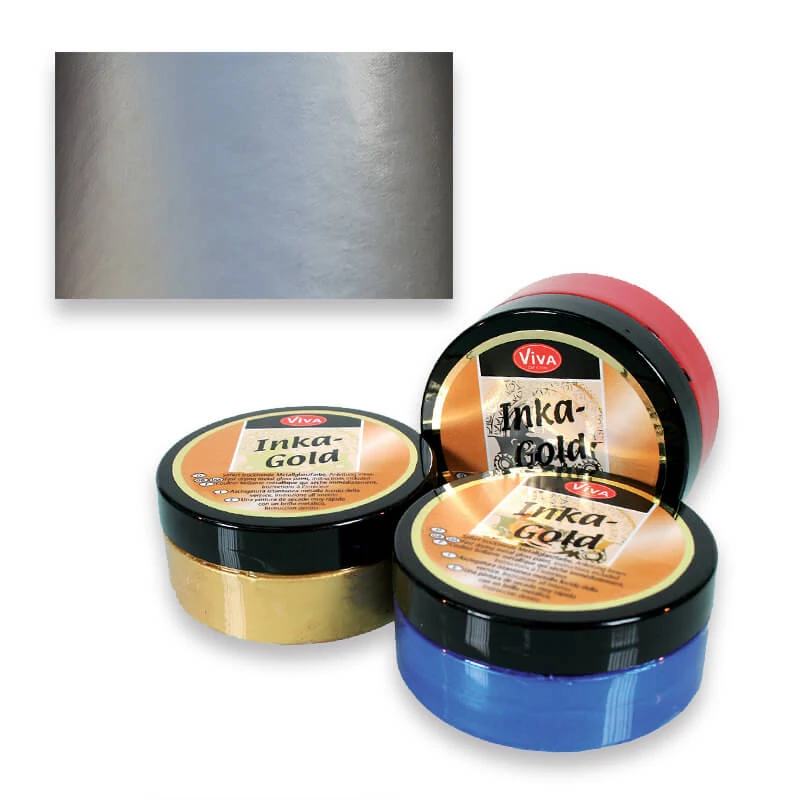 Pastă de vopsea metalizată Inka Gold , 50 g - iceblue
