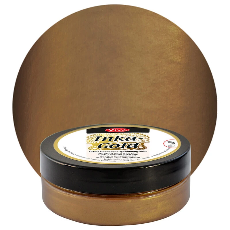 Pastă de vopsea metalizată Inka Gold , 50 g - browngold