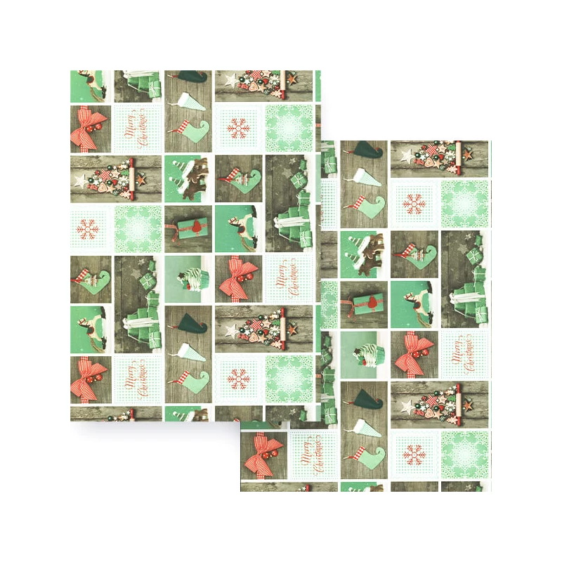 Carton foto, 49,5x68 cm - Crăciun , rosu menta