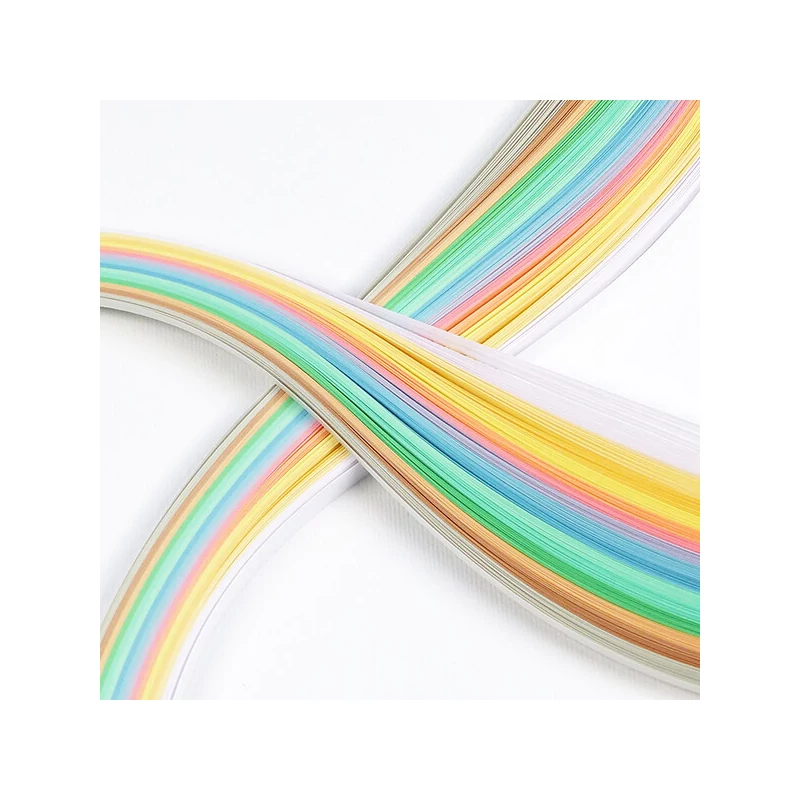 Bandă de hârtie Hobby artist Quilling, 80 g - pastel curcubeu, 3 mm/6 mm, 300 buc