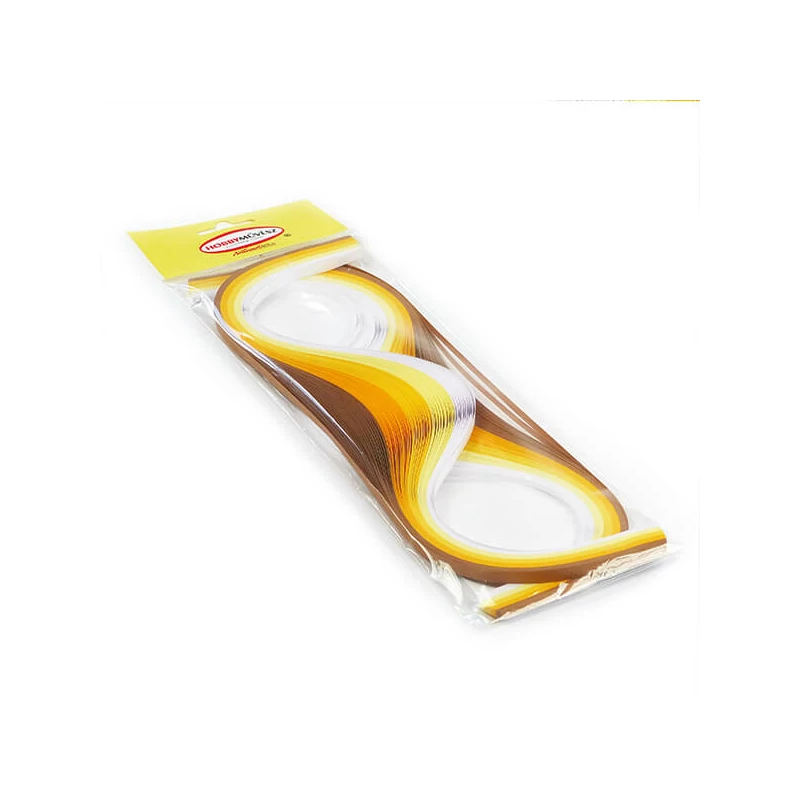 Bandă de hârtie HobbyArtist Quilling, 80 g - Sahara, 3 mm/6 mm, 300 buc