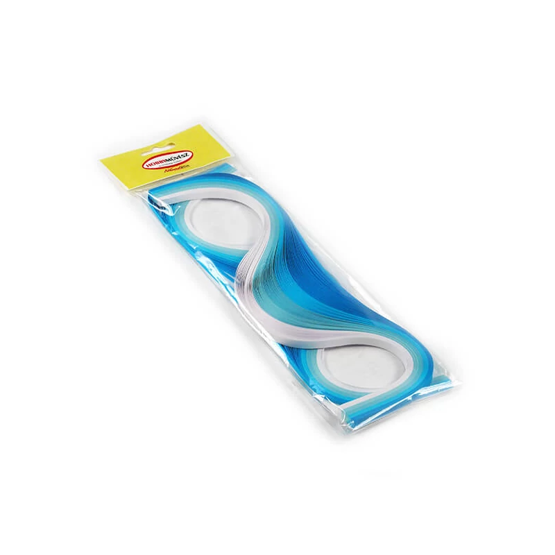 Bandă de hârtie HobbyArtist Quilling, 80 g - cer proaspăt, 3 mm/6 mm, 300 buc
