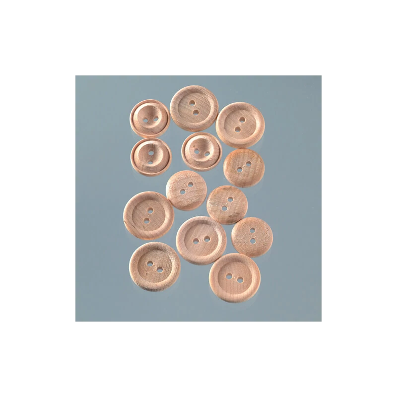 Nasturi din plastic - wood buttons, 1,5-1,9 cm