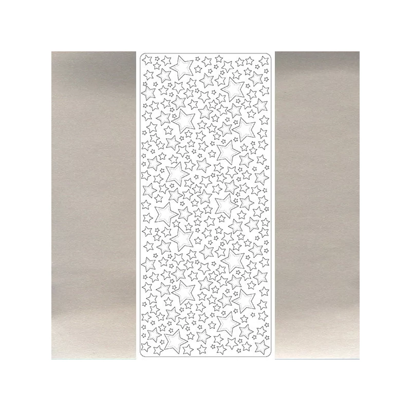 Autocolant contur - stele dolofane, argintiu, 2303