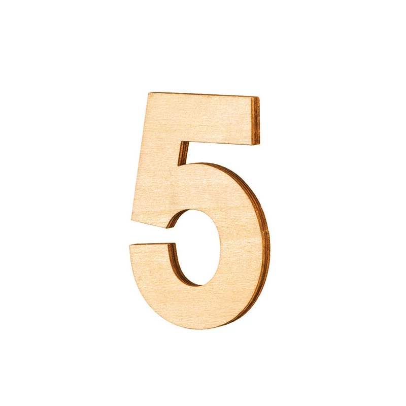 Număr de lemn, 80x5 mm - 5