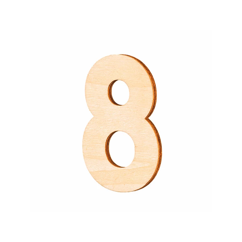 Număr de lemn, 80x5 mm - 8