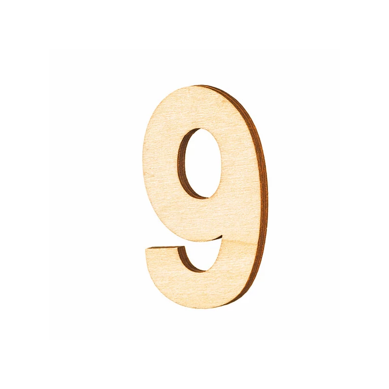 Număr de lemn, 80x5 mm - 9