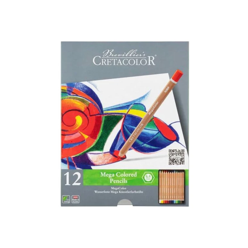 Set creioane colorate Cretacolor MegaColor - 12 buc