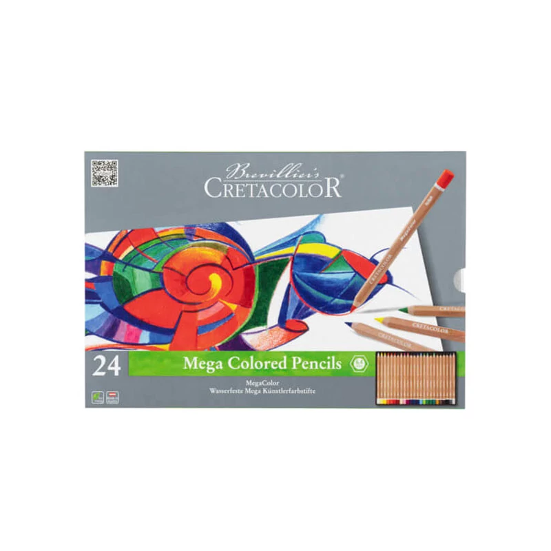 Set creioane colorate Cretacolor MegaColor - 24 buc