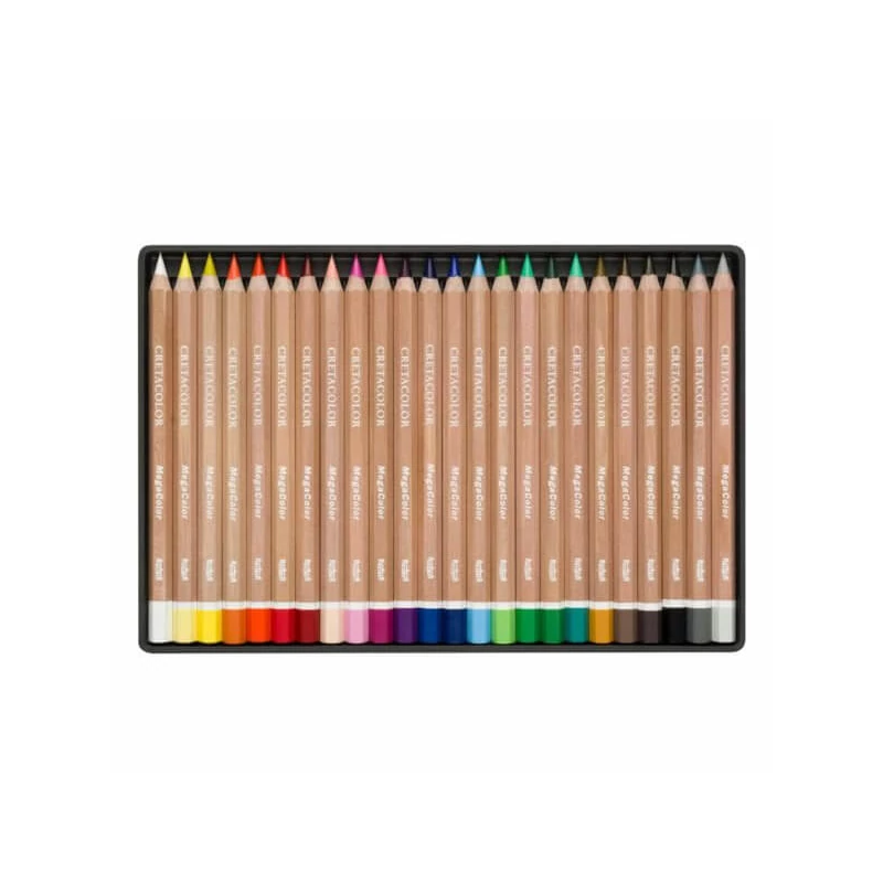 Set creioane colorate Cretacolor MegaColor - 24 buc