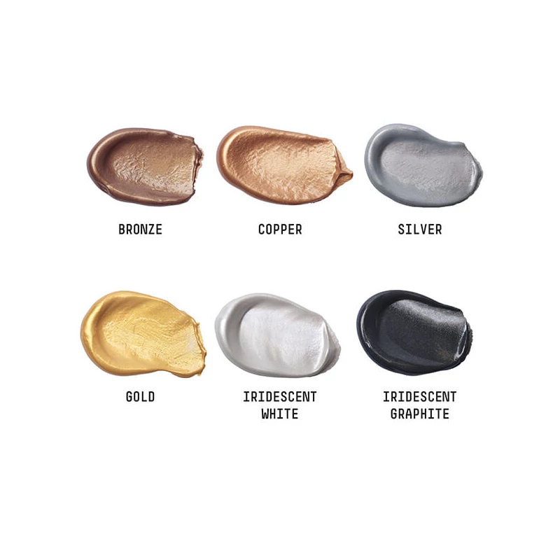 Liquitex Basics set vopsea acrilică - 6x22 ml, metál és irizáló színek