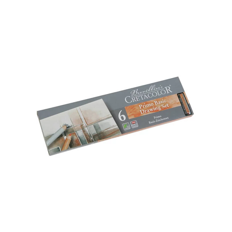 Cretacolor Basic Pencil Pocket Set Set creioane schiță, 6 buc., cutie metalică