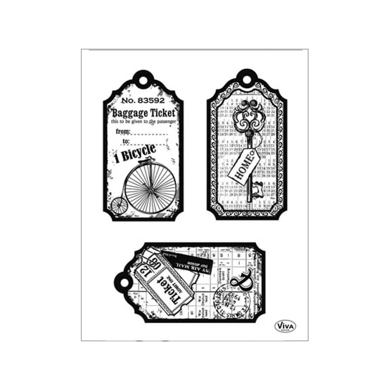 Ștampilă silicon  , 14x18 cm - Etichete pentru biciclete