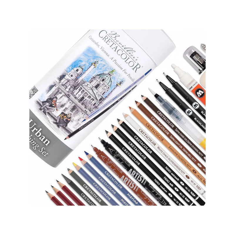 Cretacolor Urban Sketching Set Set de desen și schițe, 22 buc