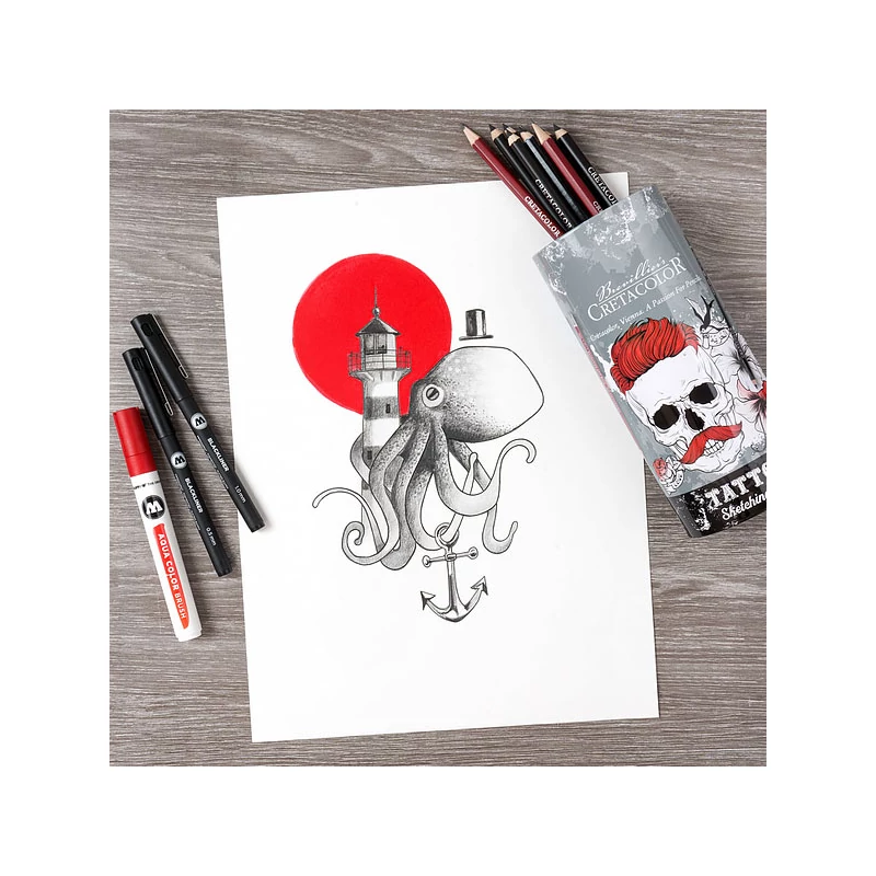  Cretacolor  Tattoo Set de desen și schiță, 14 buc