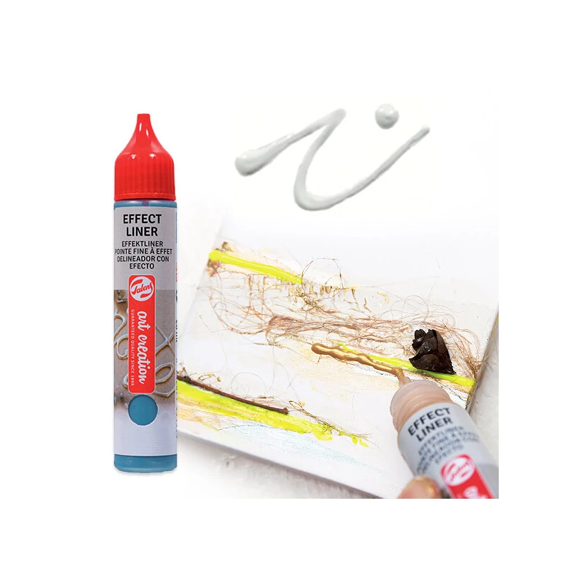 Art Creation Effect Liner, stilou vopsea 3D universală , 28 ml - 1001 Pure white