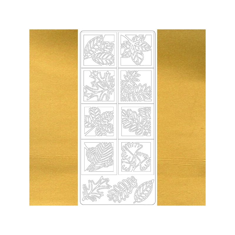 Autocolant contur - inci frunze, auriu, 4334