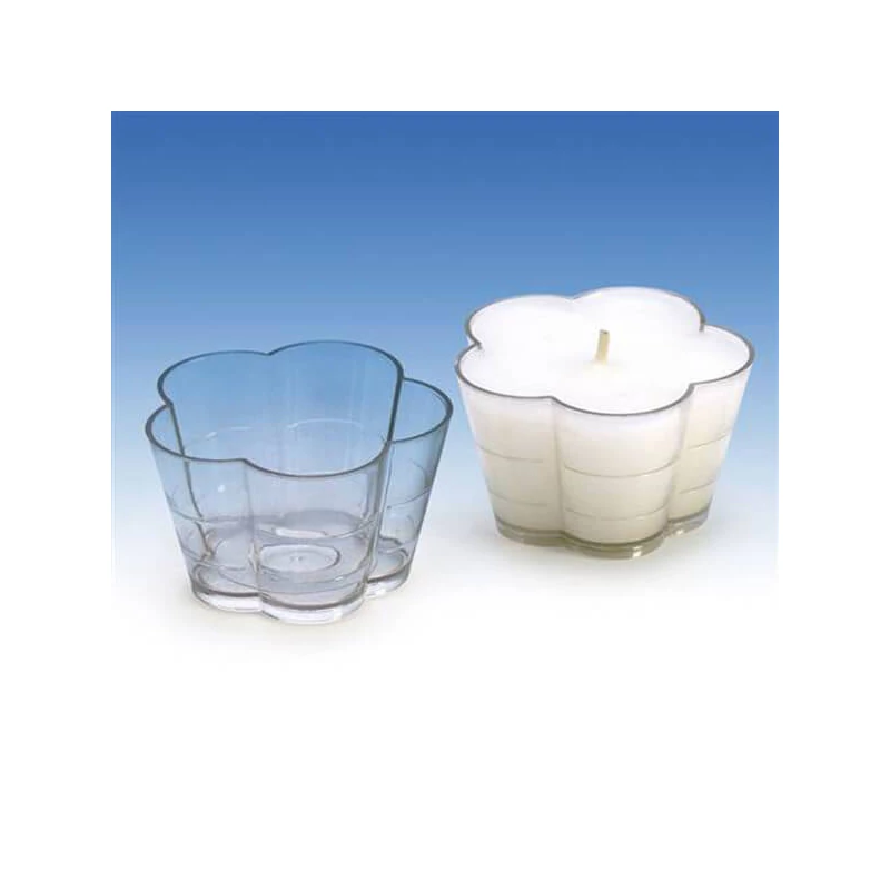 Formă de turnare lumânare  - candelabru cu flori, 5,1x2,9 cm