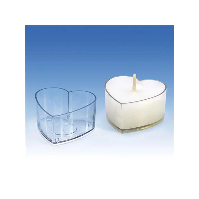 Formă de turnare lumânare - inimă cu ceainic, 5,2x2,5 cm