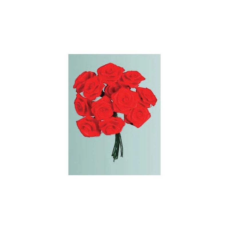 Dior rózsa - piros - 12 db