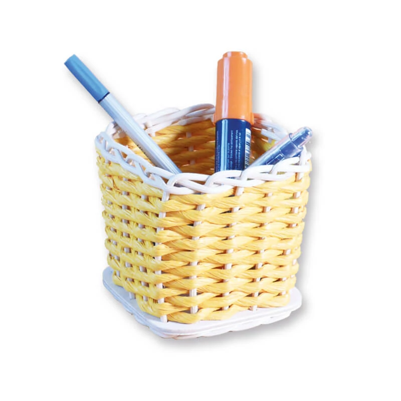 Pachet artizanat pentru țesut coșuri - suport creion cu sfoară de hârtie
