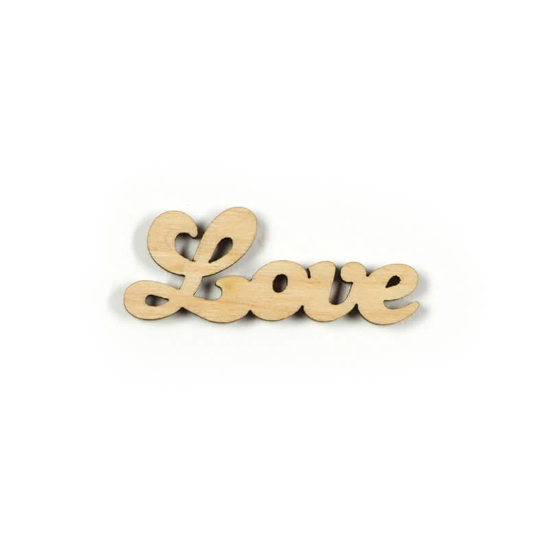 Figura din lemn, inscripția - Love