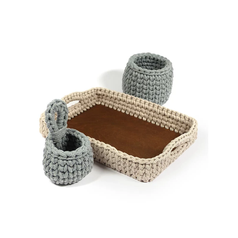 Bază din lemn pentru croșetat, cerc - 16 cm, dimensiunea găurii de 8 mm