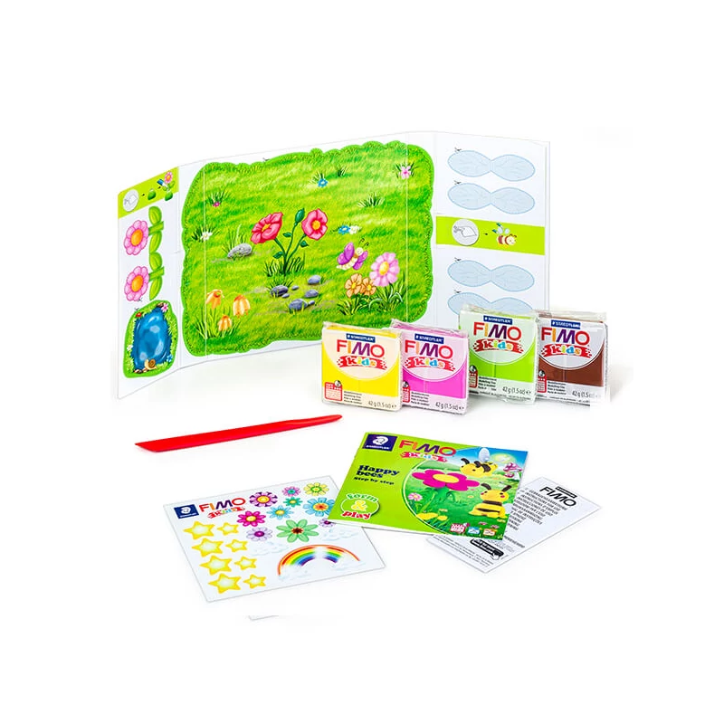 Set Plastilină care se întărește la coacere  FIMO Kids, Form & Play - 4x42 g - albine