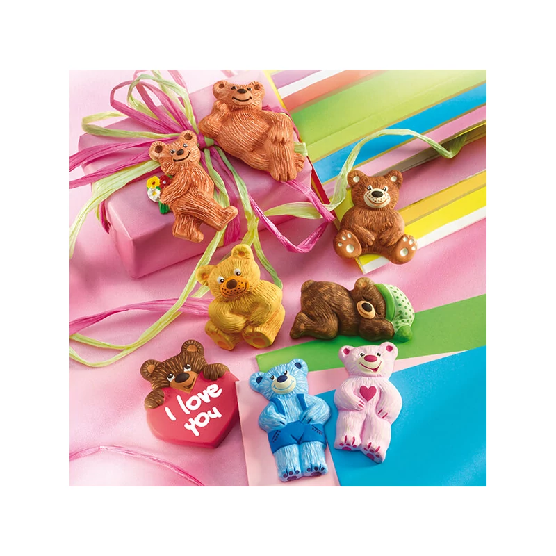 FIMO Öntőforma - mackók, 3-6 cm