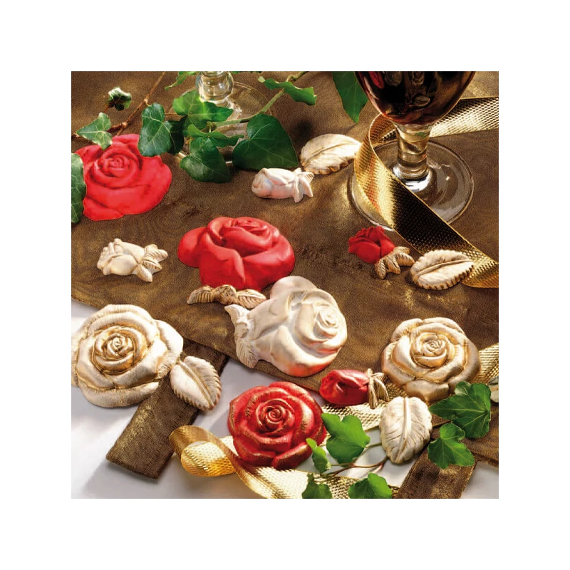 FIMO Öntőforma - rózsák, 7 cm