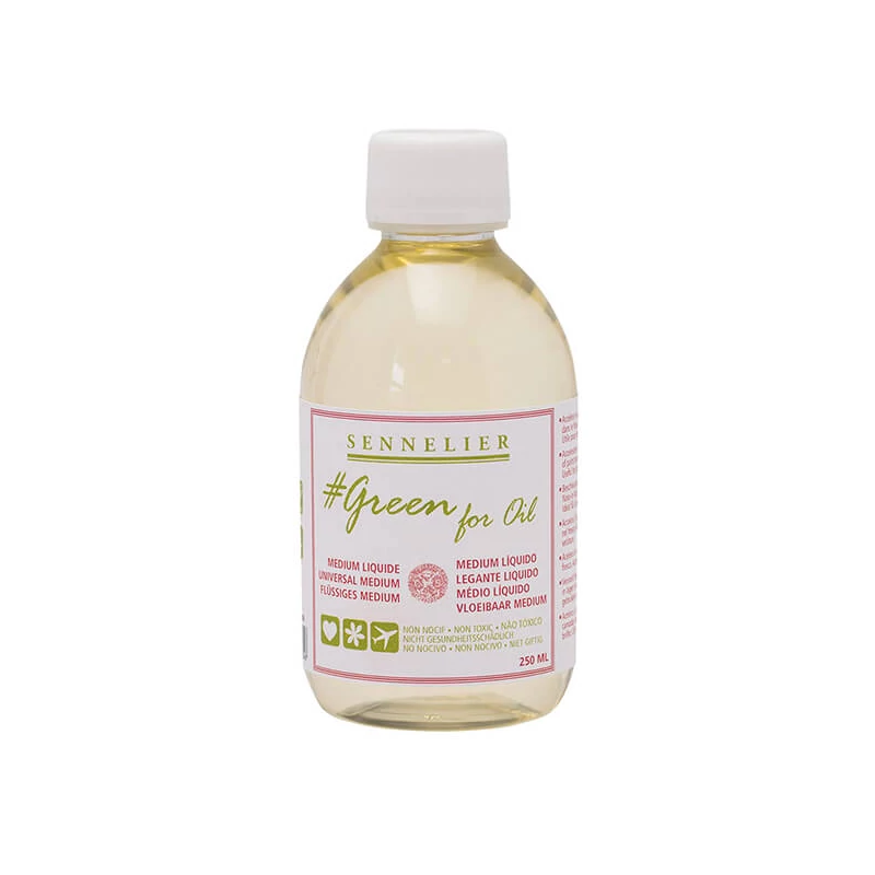 Sennelier Green for oil soluție pictură (prietenos cu  mediul) - 250 ml