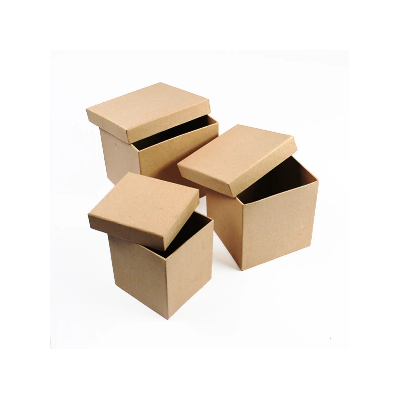 Set cutie de  hârtie mache - pătrată, 3 buc