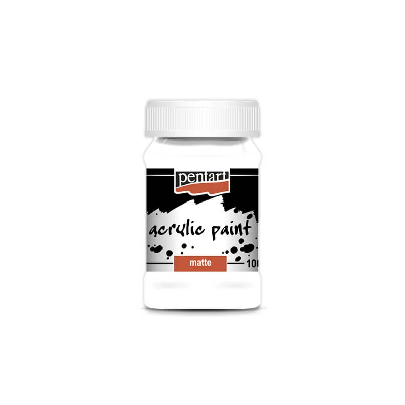 Vopsea acrilică Pentart mată , 100 ml - alb