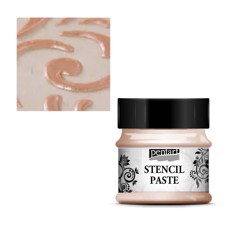 Pentart pastă de șablonare, 50 ml - perlă, piersică