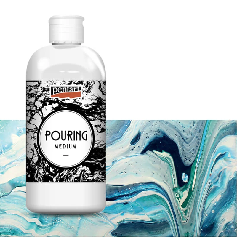 Pentart mediu pouring, diluant de vopsea pentru  sticlă, 500 ml